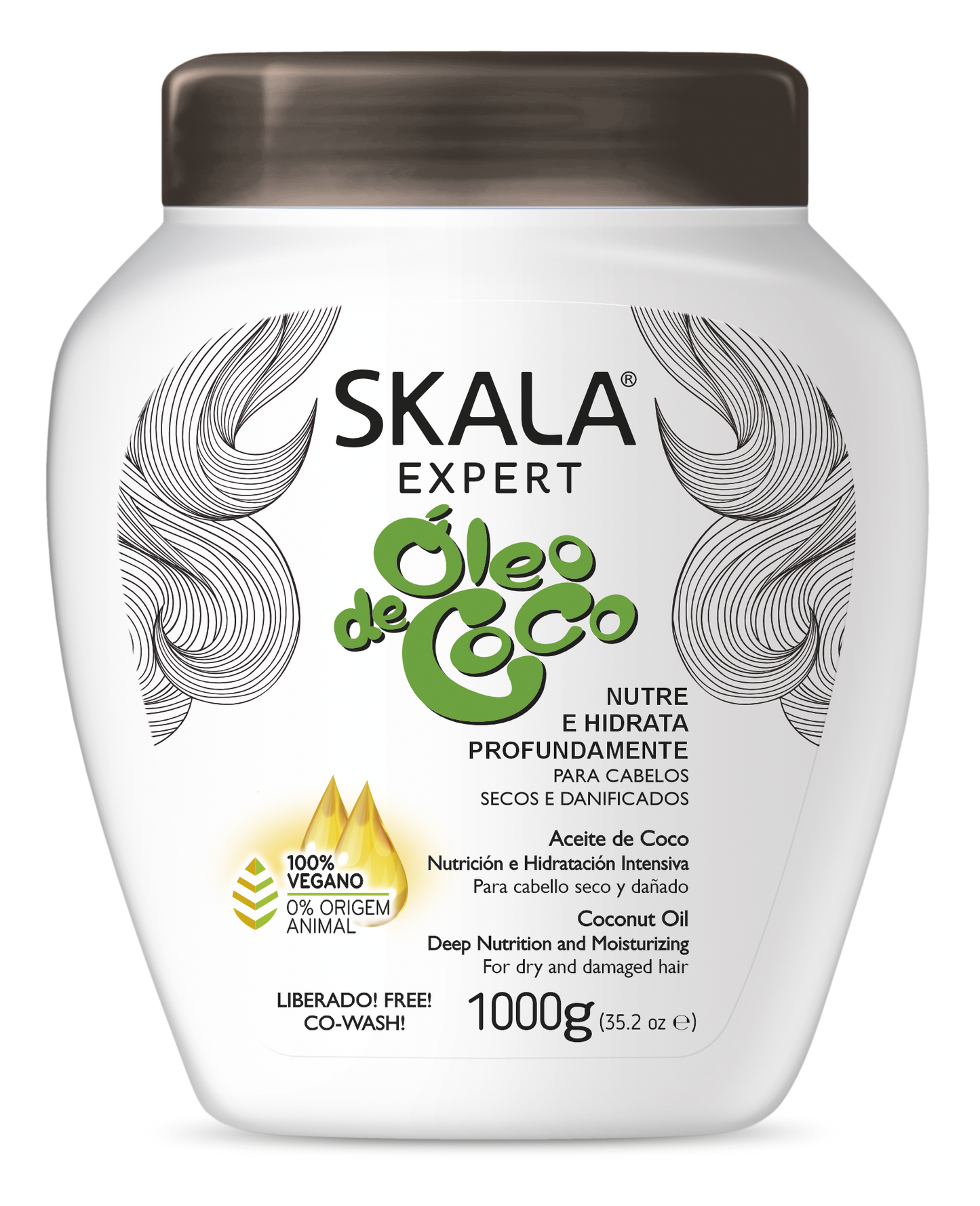 Skala - Creme Oleo de Coco / Coconut Oil Cream - 1000g